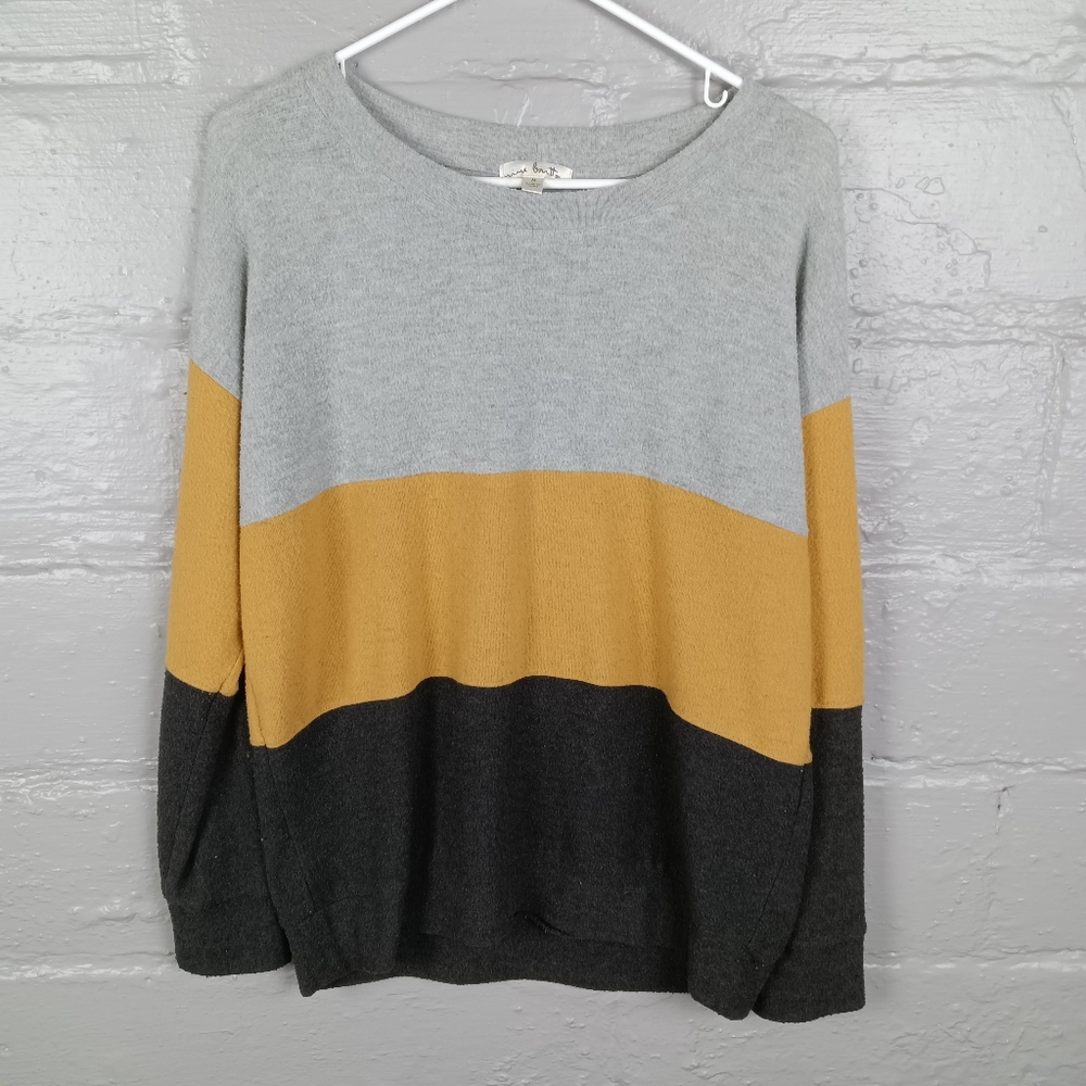 Nine Britton Sweater Color Block Size Medium